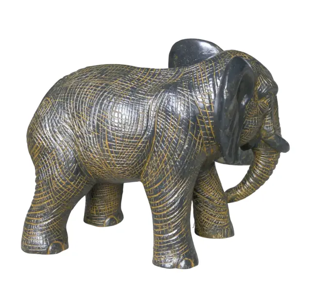 Product image 6 of the product “Elephant, 85cm Length | GRC (Glassfibre Reinforced Concrete), Copper Finish ”
